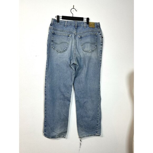 Vintage Lee Relaxed Fit Straight Leg jeans mens size 36 x 30 Light Wash - Picture 3 of 12